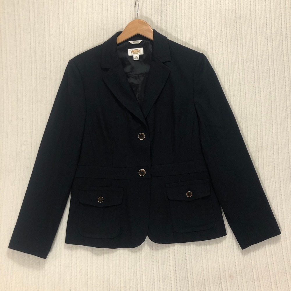Talbots Navy Women's Blazer with Gold Buttons - Picture 4 of 12